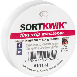 Lee® Sortkwik™ Hygienic Fingertip Moistener, 25% Recycled, 1.75 Oz, Pink