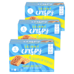 Skinny Crispy Rice Treats, Vanilla, 0.78 Oz, 6 Treats Per Pack, Case Of 3 Packs