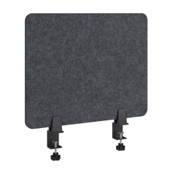 WorkPro Motiva Desktop Privacy Screen, 18"H x 22"W x 2"D, Cool Charcoal, Installation Included