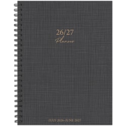 Willow Creek Press Softcover Weekly/Monthly Academic Planner, 8-1/2" x 6-1/2", Black, July 2026 - June 2027, Total Qty 1