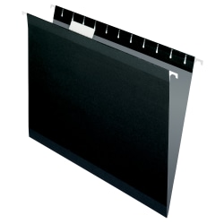 Pendaflex Premium Reinforced Color Hanging File Folders, Letter Size, Black, Pack Of 25 Folders