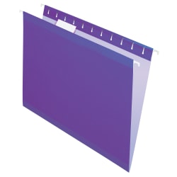 Pendaflex® Premium Reinforced Color Hanging Folders, Letter Size, Violet, Pack Of 25