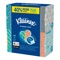 Kleenex® Trusted Care Everyday 2-Ply Facial Tissues, White, 70 Tissues Per Box, Case Of 12 Boxes