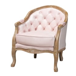 Baxton Studio 9492 Armchair, Light Pink
