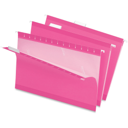 Pendaflex Premium Reinforced Color Hanging Folders, Legal Size, Pink, Pack Of 25