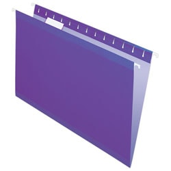 Pendaflex® Premium Reinforced Color Hanging Folders, Legal Size, Violet, Pack Of 25