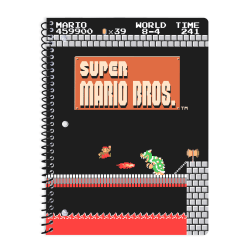 Innovative Designs Licensed Notebook, 11" x 8-1/2", 1 Subject, Wide Ruled, 70 Sheets, Super Mario Brothers