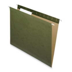 Pendaflex® Premium Reinforced Hanging Folders, No Tabs, Letter Size, Standard Green, Pack Of 25