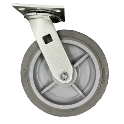 CSL Poly Casters, Swivel, 8", Gray, Set Of 2 Casters