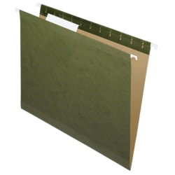 Pendaflex® Premium Reinforced Hanging Folders, 1/3 Cut, Letter Size, Standard Green, Pack Of 25