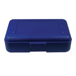 Romanoff Products Pencil Boxes, 8 1/2"H x 5 1/2"W x 2 1/2"D, Blue, Pack Of 12
