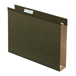 Pendaflex® Premium Reinforced Extra-Capacity Hanging File Folders, 2" Expansion, Letter Size, Green, Pack Of 25 Folders
