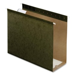 Pendaflex Premium Reinforced Extra-Capacity Hanging  File Folders, 4" Expansion, Letter Size, Green, Pack Of 25 Folders