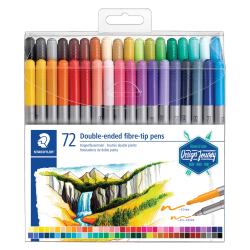 STAEDTLER - Twin-tip marker - assorted colors - 0.5-0.8 mm / 3 mm - narrow / broad (pack of 72)