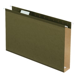 Pendaflex® Premium Reinforced Extra-Capacity Hanging File Folders, 2" Expansion, Legal Size, Green, Pack Of 25 Folders