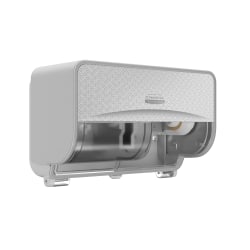 Kimberly-Clark Professional ICON Coreless Standard 2-Roll Toilet Paper Dispenser With Faceplate, Horizontal, Silver Mosaic