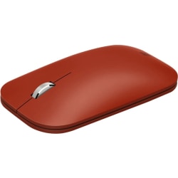 Microsoft Surface Mobile Mouse - BlueTrack - Wireless - Bluetooth/Radio Frequency - 2.40 GHz - Poppy Red - Scroll Wheel - 3 Button(s) - Symmetrical