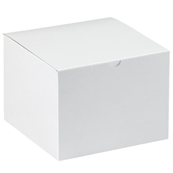 Office Depot® Brand Gift Boxes, 8"L x 8"W x 6"H, 100% Recycled, White, Case Of 50