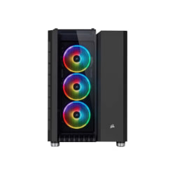 Corsair Crystal 680X RGB Computer Case with Windowed Side Panel - Mid-tower - Black - Steel, Tempered Glass, Plastic - 7 x Bay - 4 x 4.72" x Fan(s) Installed - Micro ATX, ATX, Mini ITX, EATX Motherboard Supported - 25.53 lb - 8 x Fan(s) Supported