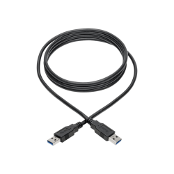 Tripp Lite USB 3.0 SuperSpeed A to A Cable for USB 3.0 All-in-One Keystone/Panel Mount Couplers (M/M) Black 6 ft. (1.8 m) - USB for Notebook, Chromebook, Tablet - 640 MB/s - 6 ft - 1 x Type A Male USB - 1 x Type A Male USB - Nickel Plated Connector