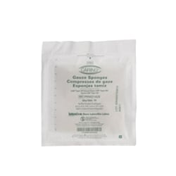 Medline Caring Sterile Woven Gauze Sponges, 12-Ply, 4" x 4", Case Of 128
