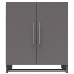 Ameriwood™ Home Camberly 2-Door Wall Cabinet With Hanging Rod, 26-15/16"H x 23-1/2"W x 15-3/8"D, Gray