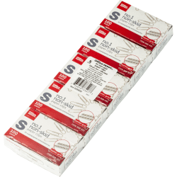 Office Depot® Brand Non-Skid Paper Clips, No. 1, Small, Silver, Pack Of 5 Boxes, 100 Per Box, 500 Total