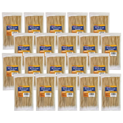 Creativity Street Wood Art & Craft Swabs, 6", Natural, 100 Swabs Per Bag, Pack Of 20 Bags