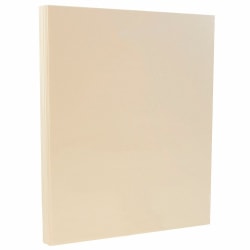 JAM Paper® Vellum Bristol Card Stock, Ivory, Letter (8.5" x 11"), 110 Lb, Pack Of 100