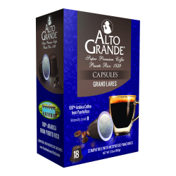 Alto Grande Single-Serve Coffee Pods, Classic Roast, Grand Lares, Carton Of 18