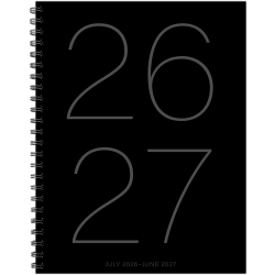 Willow Creek Press Softcover Weekly/Monthly Academic Planner, 8-1/2" x 11", Black, July 2026 - June 2027, Total Qty 1