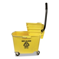 Impact® Side-Press Squeeze Wringer/Plastic Bucket Combo, 12 to 32 oz, Yellow