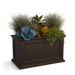 Mayne Fairfield Trough Planter, 20"H, Brown