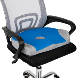Mind Reader Harmony Collection Ergonomic Gel Seat Cushion, 2-3/4"H x 18-1/4"W x 14-1/4"D, Blue