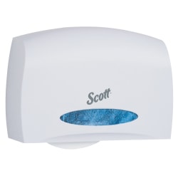 Kimberly Clark Scott Essential Coreless Jumbo Roll Toilet Paper Dispenser, 9 3/4"H x 14 1/4"W x 6"D, White