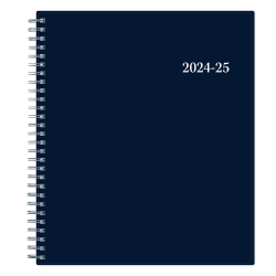 2024-2025 Blue Sky Collegiate Monthly Planner, 8" x 10", Navy Blue, July 2024 To June 2025, 148674-A
