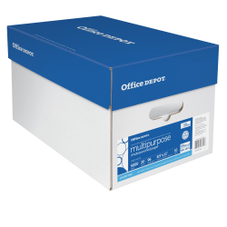 Office Depot® 3-Hole Punched Multi-Use Printer & Copy Paper, White, Letter (8.5" x 11"), 5000 Sheets Per Case, 20 Lb, 96 Brightness