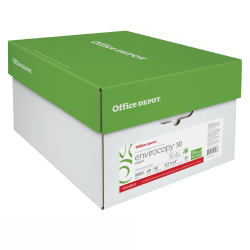 Office Depot® Brand EnviroCopy® Copier Paper, Legal Size (8 1/2" x 14"), 5000 Total Sheets, 20 Lb, 30% Recycled, FSC® Certified, White, 500 Sheets Per Ream, Case Of 10 Reams