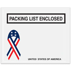 Tape Logic® Packing List Envelopes, 4 1/2" x 5 1/2", USA Ribbon, Pack Of 1,000