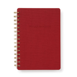 Studio Oh! Agatha Notebook, 8-1/4" x 6-1/4", College Rule, 208 Pages, Fully Booked (Cardinal)