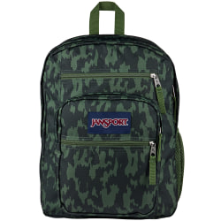 Jansport Big Student Backpack With 15" Laptop Sleeve, 55% Recycled, Camo Illusion
