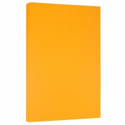 JAM Paper® Legal Color Paper, Ultra Orange, Legal (8.5" x 14"), 100 Sheets Per Pack, 24 Lb