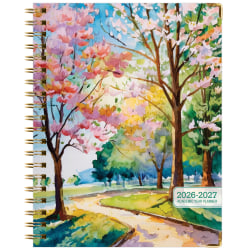 2026-2027 Excello Brands 14-Month Academic Year Hardcover Weekly/Monthly Fashion Planner, 8-1/2" x 11", Watercolor Tree, May To June, Total Qty 1