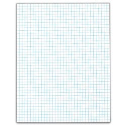 TOPS™ Quadrille Pads With Heavyweight Paper, 4 x 4 Squares/Inch, 50 Sheets, White