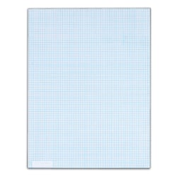 TOPS™ Quadrille Pads With Heavyweight Paper, 8 x 8 Squares/Inch, 50 Sheets, White