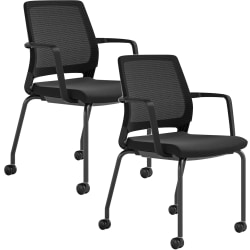 Safco® Medina Guest Chair, Black, 2 Per Box