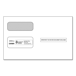 ComplyRight Double-Window Tax Form Envelopes With Moisture-Seal, 1095-C, 5-5/8"x 9", White, Pack Of 100 Envelopes