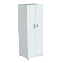 Inval Storage Cabinet, 14-Shelves, 66"H, Laricina White
