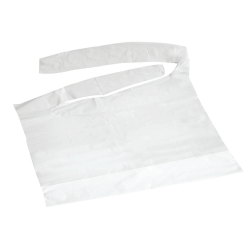 Medline Waterproof Plastic Bibs With Crumb Catchers, 16" x 24", White, Case Of 500