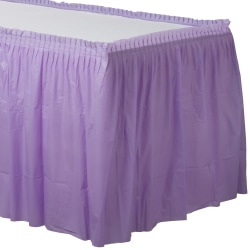 Amscan Plastic Table Skirts, Lavender, 21’ x 29", Pack Of 2 Skirts